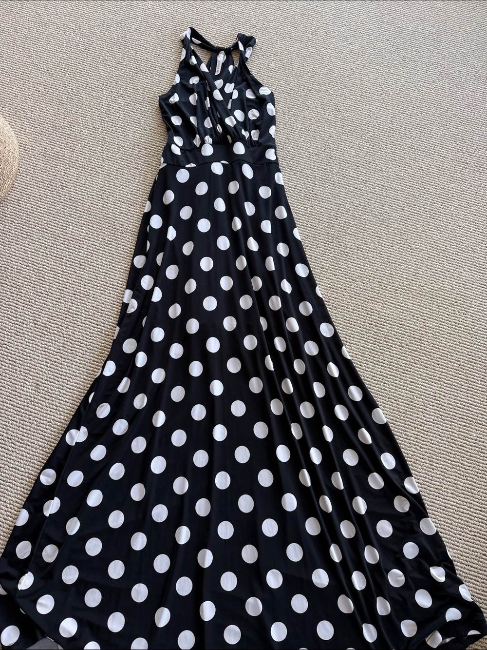 Gilli Black and White Polka Dot Maxi Dress